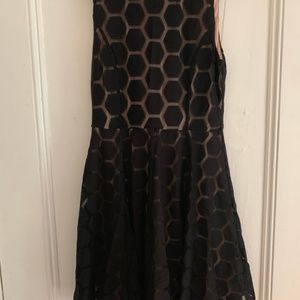 Pink and black hexagon dress